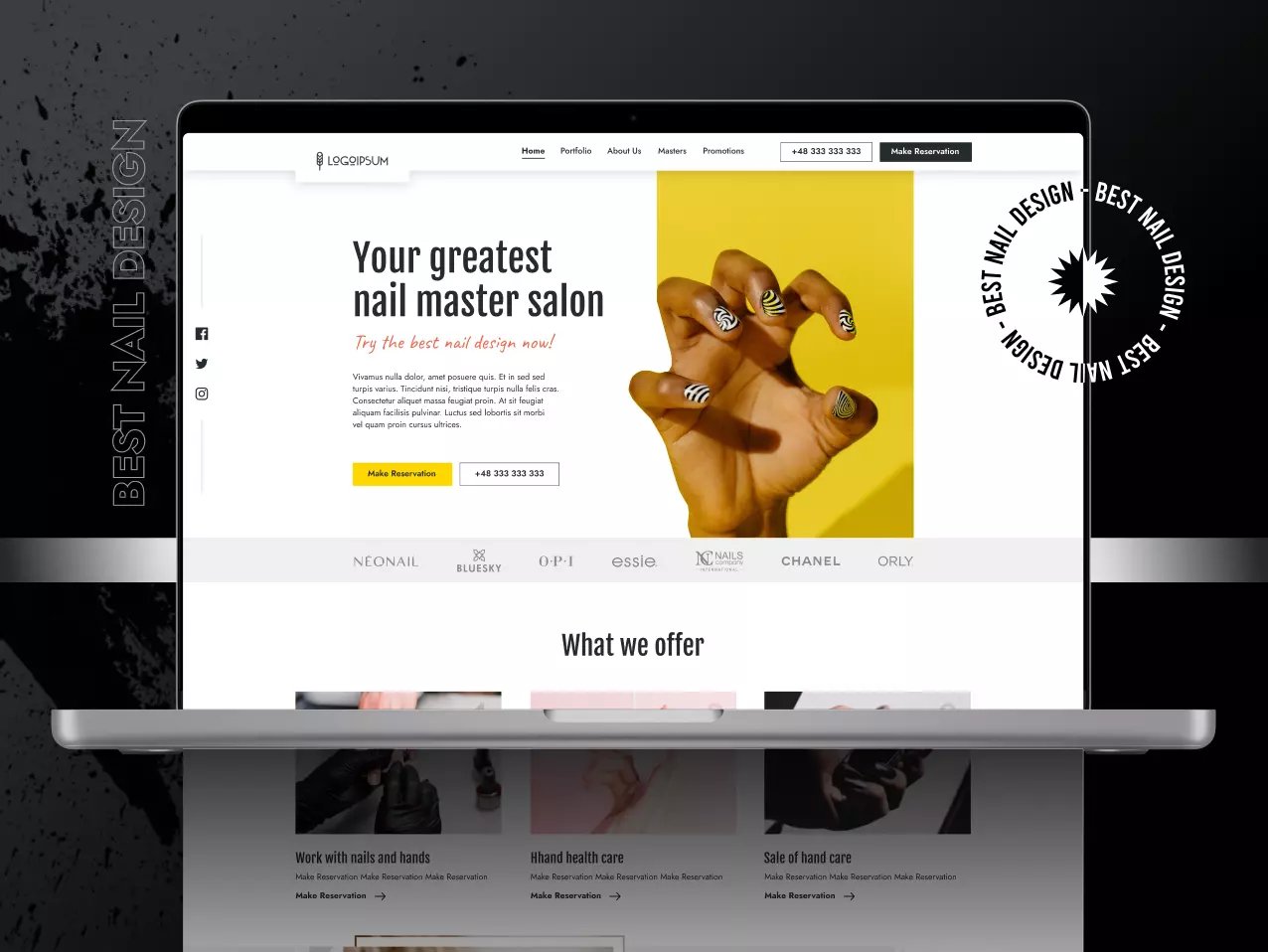 Web design for a nail salon